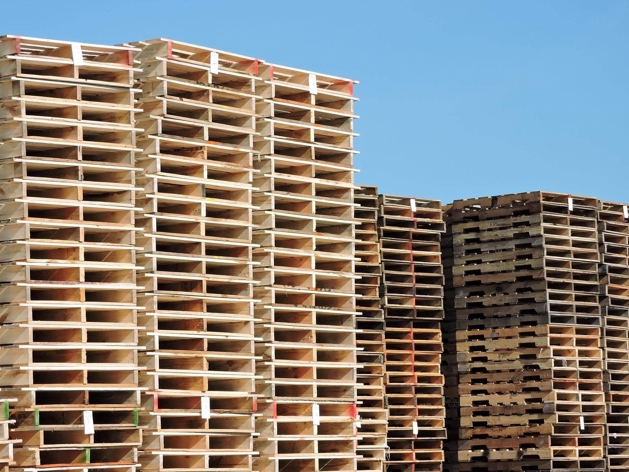 48x40 Wooden Pallets stacked